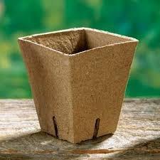 jiffy plant pots JIFFY POT, SINGLE SQUARE, 3.5" X 4.0", POTS, BIODEGRADABLE – Country Creek  LLC
