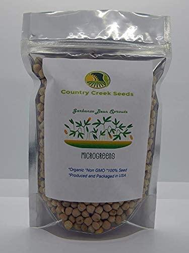 Garbanzo Bean Seed, Microgreen, Sprouting, NON GMO - Country Creek LLC  Brand Edible Seeds, Gardening, Hydroponics, Growing Salad Sprouts