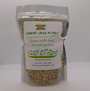 GREEN WITH ENVY MIX SEEDS FOR SPROUTING, COUNTRY CREEK LLC BRAND, MICROGREENS, ORGANIC, NON-GMO - Country Creek LLC