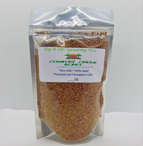 Top It Off! Microgreen Sprouting Mix - Perfect Blend of Non-GMO Radish & Alfalfa Sprouting Seeds- Country Creek LLC - Country Creek LLC