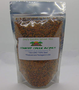 sprouting seeds for garden Leafy Garden Sprouting Mix- Perfect Mix of Clover, Arugula, Radish and – Country Creek LLC