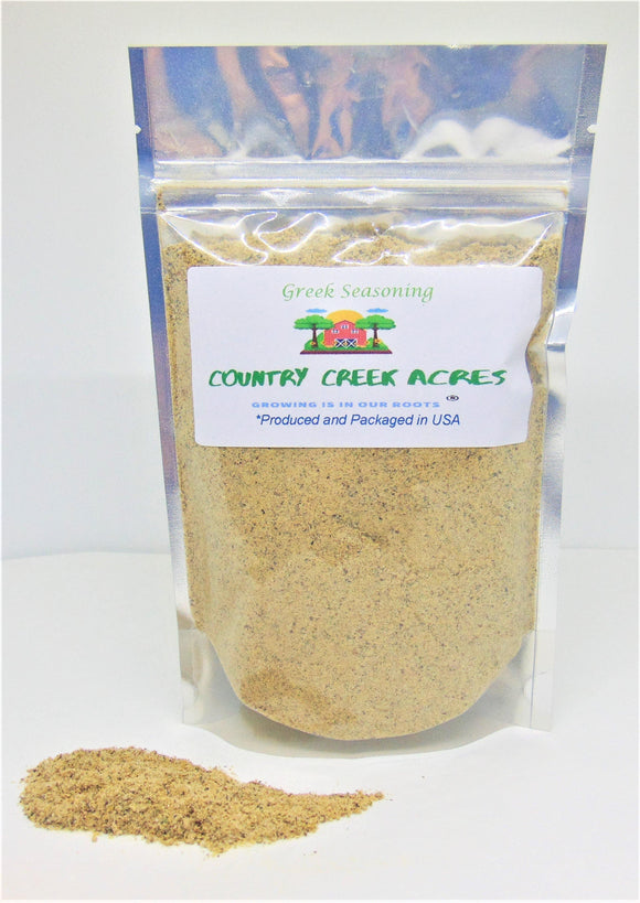 Greek Seasoning In a Convenient Refillable Spice Bottle - Aromatic and Savory in Taste with Warm, Earthy, Minty, Slightly peppery and Sweet Undertones. - Country Creek LLC